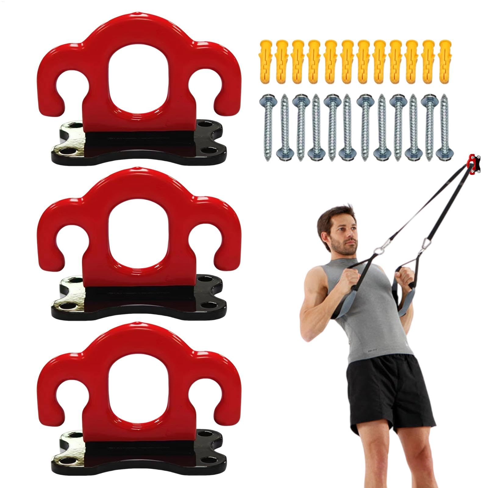 Bande Elastiche A Parete Heavy Duty 3 Pezzi | Gancio a Parete con Cinghie di a Corpo Libero Bande Elastiche per Esercizi con e Yoga