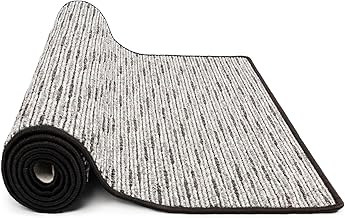 KARAT Runner Rug - Hallway Rug - Non-Slip Surface and Backing - Sold by the Metre - Carpet for Kitchen, Hallway and Living Room (Geneva 100 x 200 cm, Charcoal)