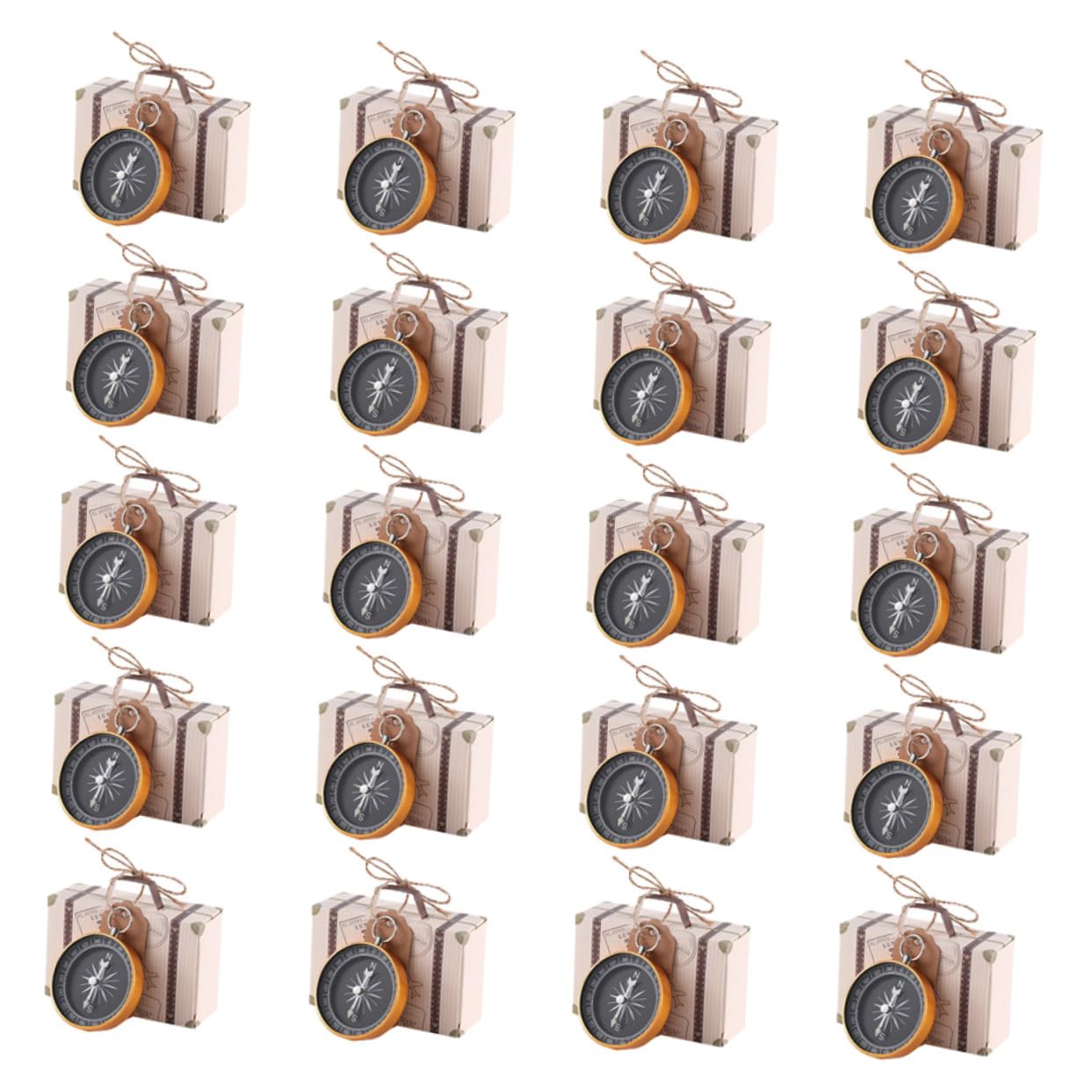 BCOATH 20pcs Beautiful Candy Bag Wedding Candy Pouches Compass Favor Boxes for Wedding Party Favor Supplies
