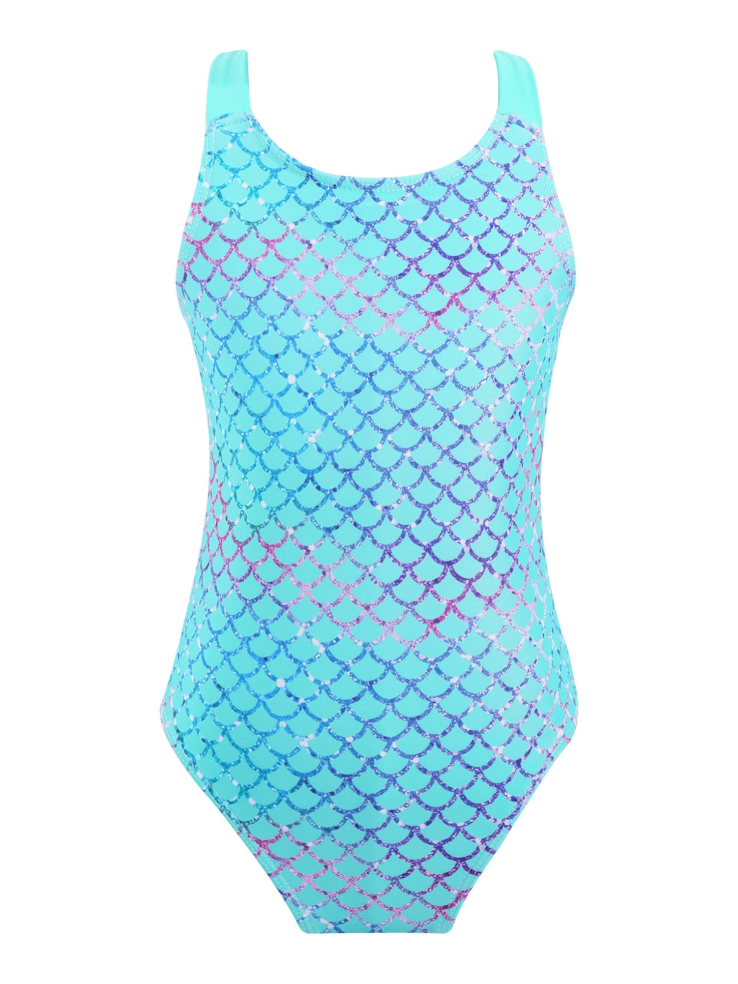 IEFIEL Traje de Baño una Pieza para Niña Verano Bañador de Deportivo Natación con Estampado Ropa de Secado Rápido Playa Piscina Swimsuit 3-16 años
