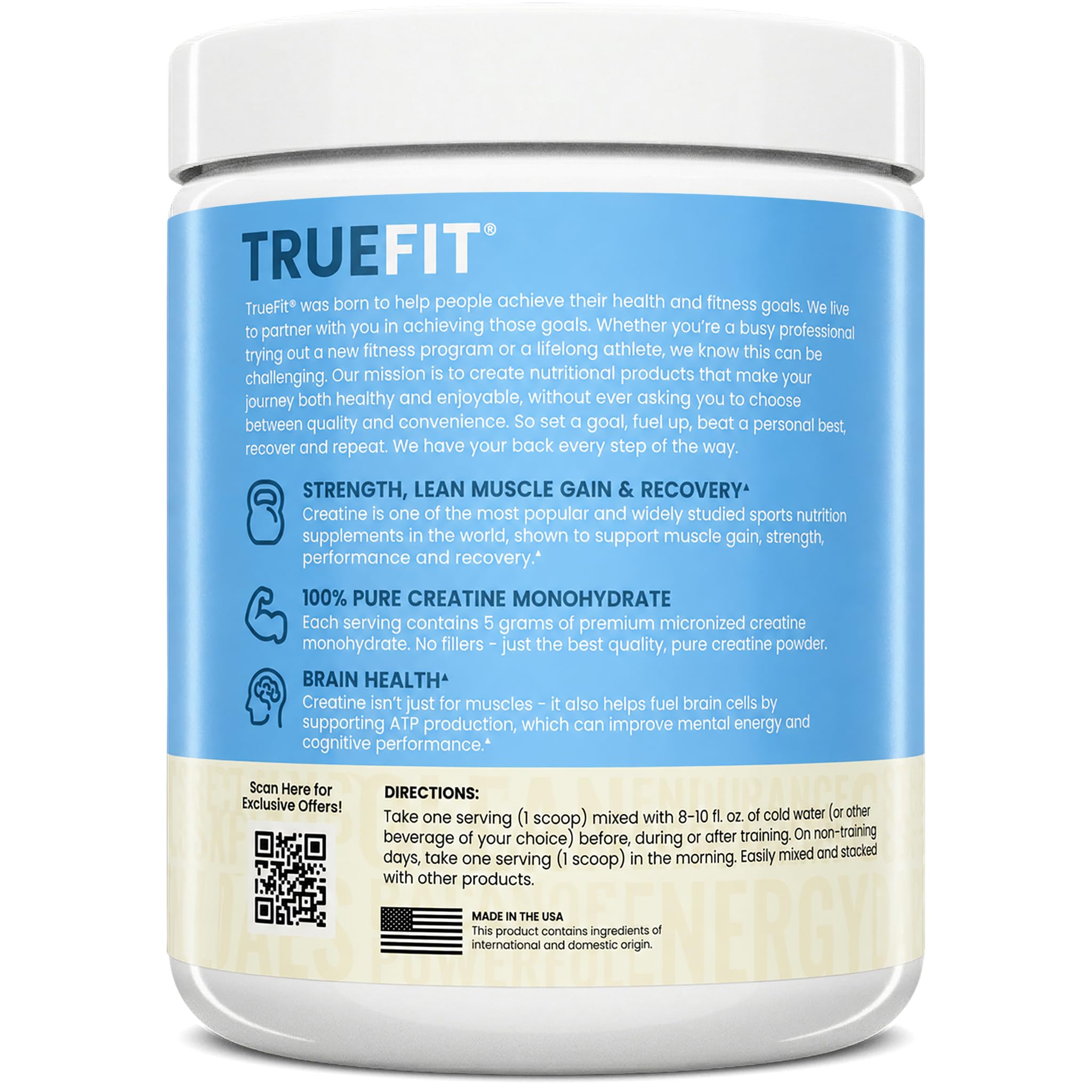 TrueFit Creatine Monohydrate Powder for Women & Men - 5g Pure Micronized — Amazon image 7