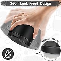 Vista 6 de Tarro de comida aislado al vacío de 12 onzas con tapa de hebilla, termo de sopa de boca ancha para comida caliente para niños, contenedor