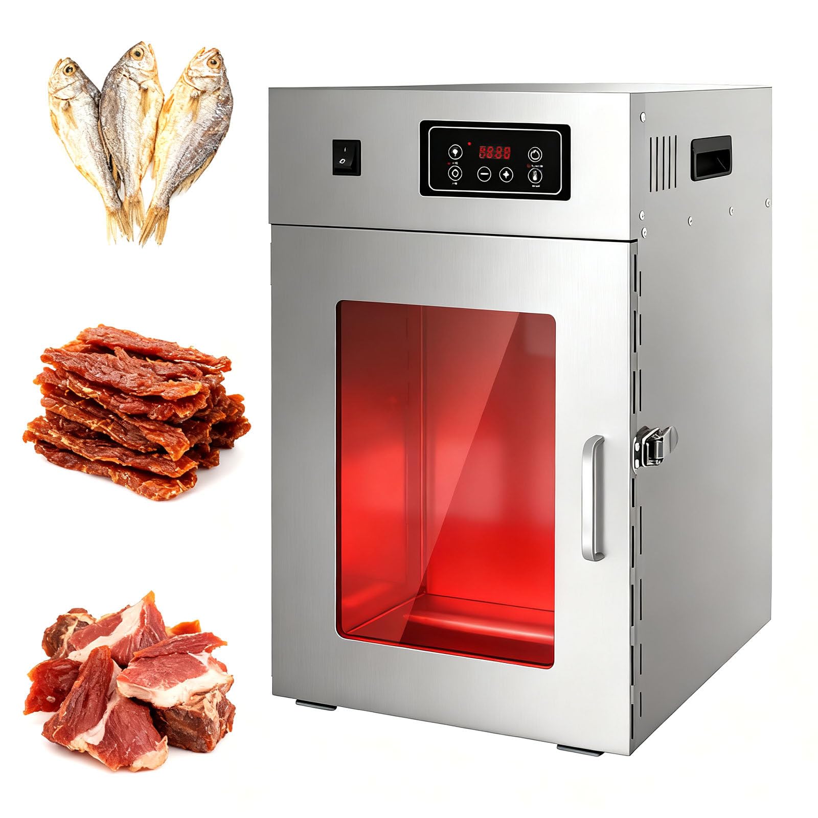 GTHTUHFD Digital Food Dehydrator With Timer And Temperature Control For Uniform Drying Of Jerky, Fruits, And Herbs