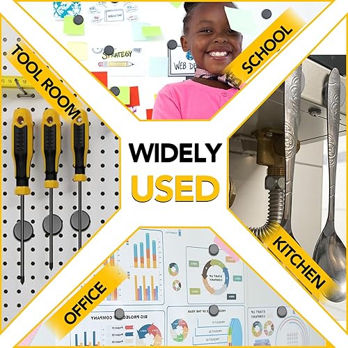 Miniatura 6 de DIYMAG 400 imanes pequeños de cerámica para manualidades, imanes de disco redondos con respaldo adhesivo, imanes fuertes para refrigerador,