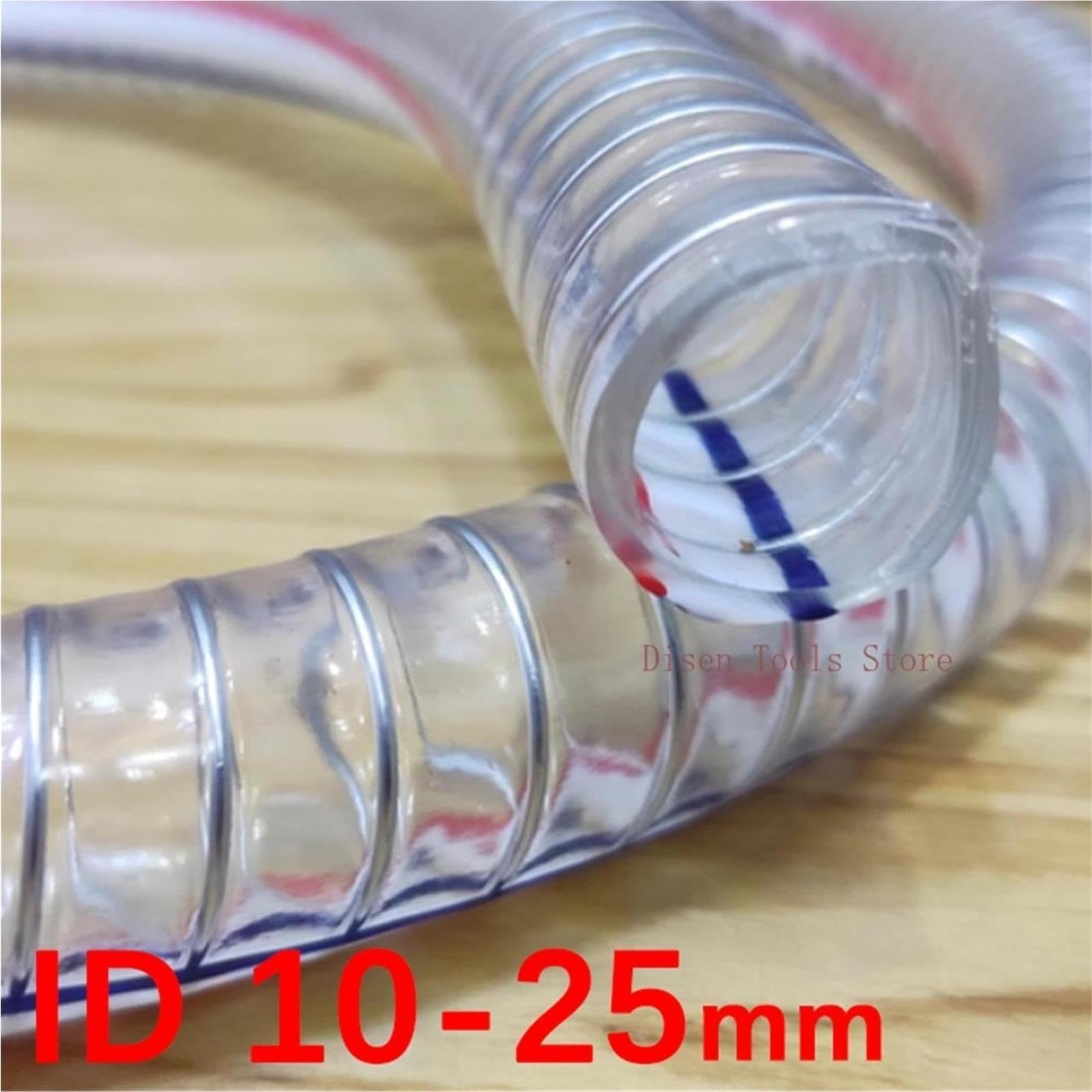 Tubo flessibile in filo di acciaio PVC 10-25 mm trasparente