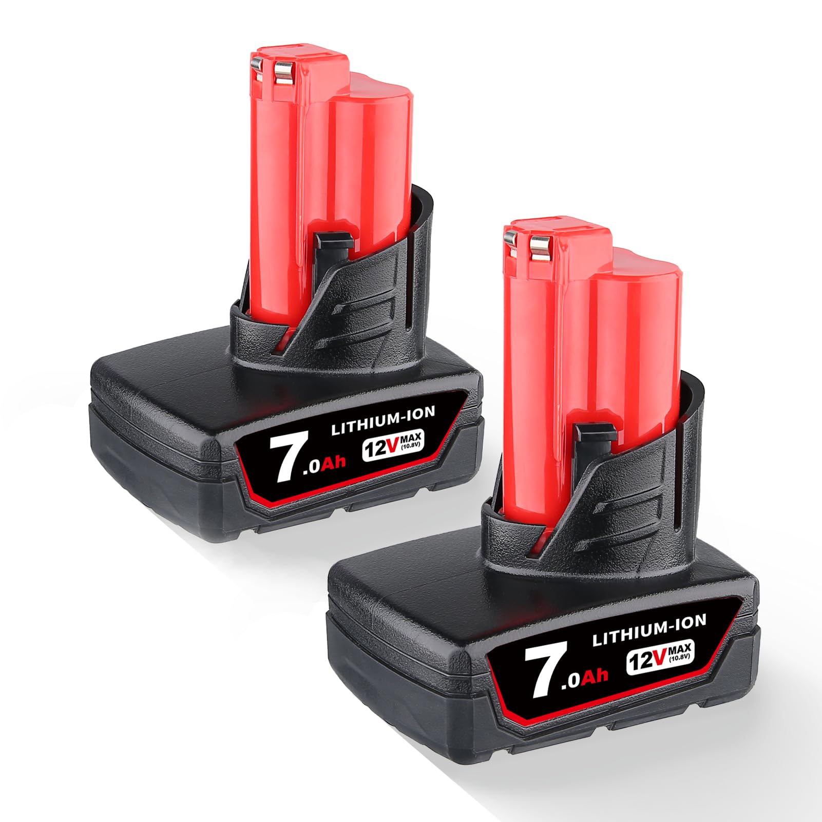 JKSOVIA 7.0Ah Battery Replacement for Milwaukee 12V Battery Compatible with 48-11-2401 48-11-2402 48-11-2411 48-11-2420 48-11-2440 48-11-2460 Cordless Tools 2-Pack