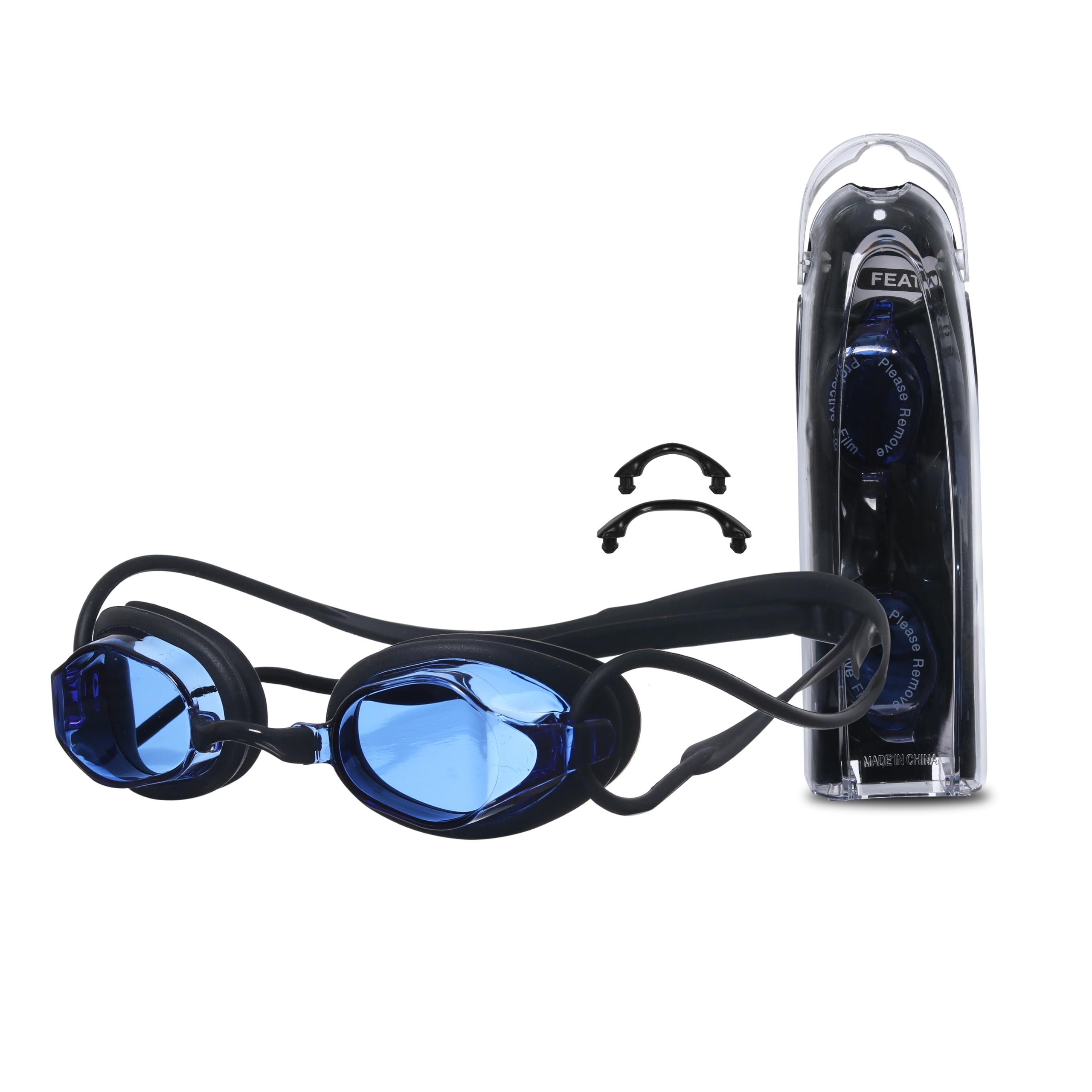 Cross Two Piece Senior Goggle Adjustable Double Strap Swimming Goggle for Men, Women, Water Proof, Air Tight, Two Piece Goggle for Swimming-picture-32