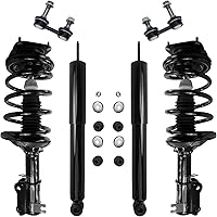 Vista 59 de Detroit Axle - Kit de suspensión de 6 piezas para Chevy GMC Silverado Sierra 1500 2007-2013 [sin suspensión electrónica] Puntales delanteros, barras
