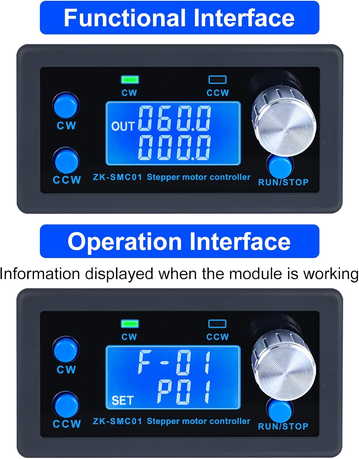 CNC Stepper Motor Controller (Driver Needed), PEMENOL DC 5-30V, 1/128 Microstep Resolution, Adjustable Speed, Angle, Delay & Direction, LCD Display – Compatible with NEMA 17/23 Motors