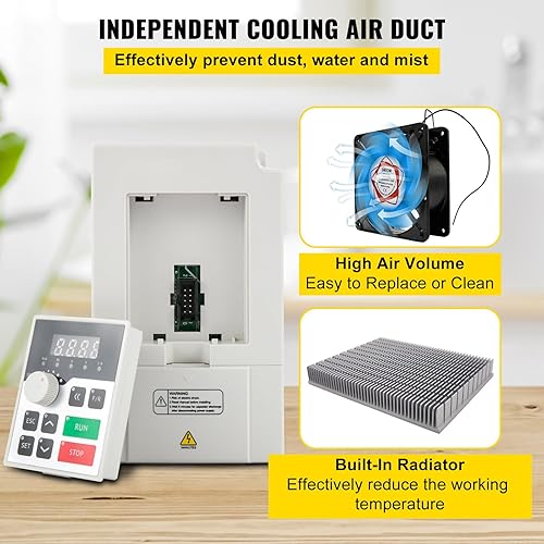 Miniatura 5 de Happybuy Unidad de frecuencia variable, Entrada de CA 220V 3KW Frecuencia Variable CNC Drive Inverter Convertidor, VFD 4HP Entrada de 1 o 3 fases,