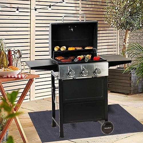 Miniatura 30 de Tapete para debajo de la parrilla, tapete de parrilla prémium para terraza, tapete para proteger la cubierta, tapete de barbacoa para debajo