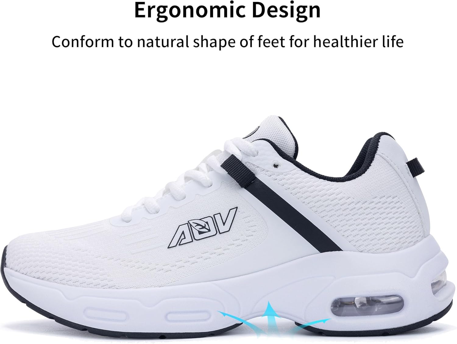 AOV Women Arch Support Walking Shoes Orthotic Tennis Sneakers for Plantar Fasciitis Athletic Running Shoes - Image 3