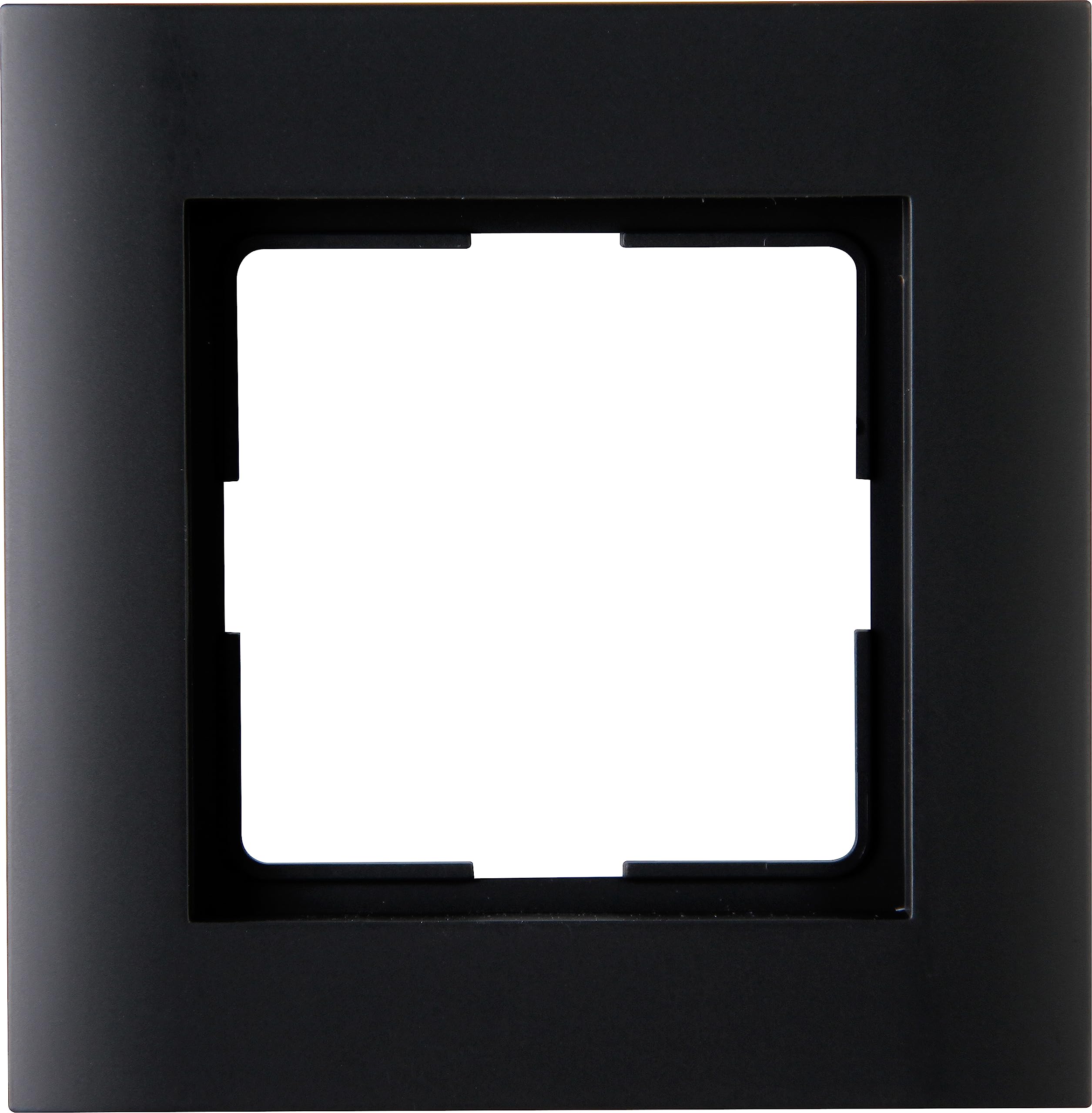 Kopp Matt Black Athenis 402150064 Single Cover Frame, Black, Matte Surface