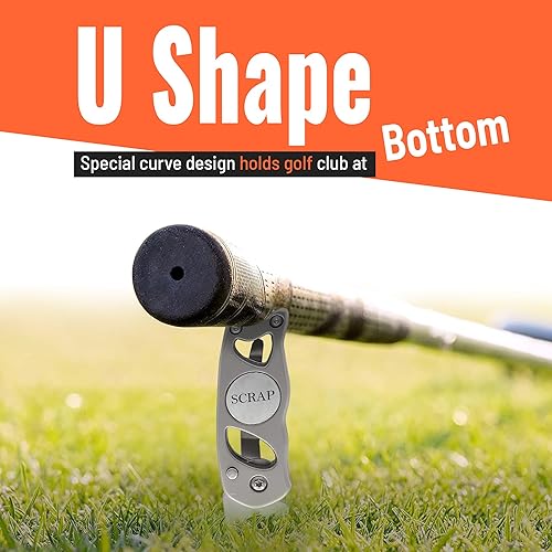 Miniatura 5 de Indiana Metal Craft Switchblade Divot Herramienta de reparación de acero inoxidable personalizada con dos marcadores de bola (un repuesto)