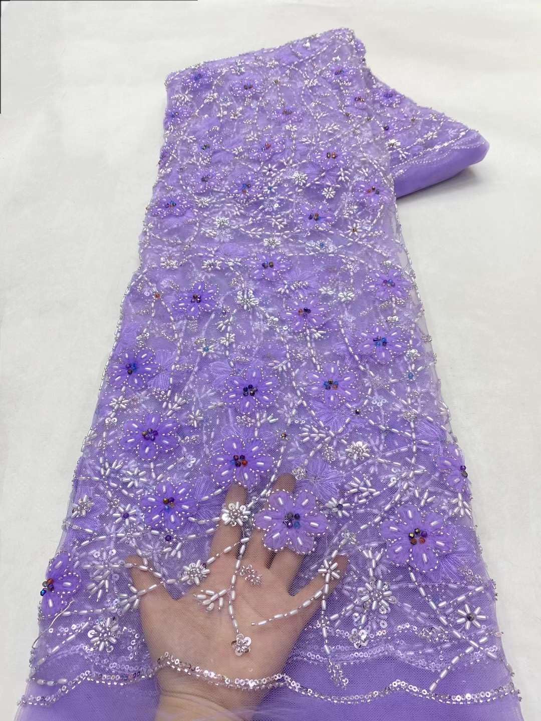 Amazon.com: Elegant French Tulle Embroidery Beaded Lace Nigerian