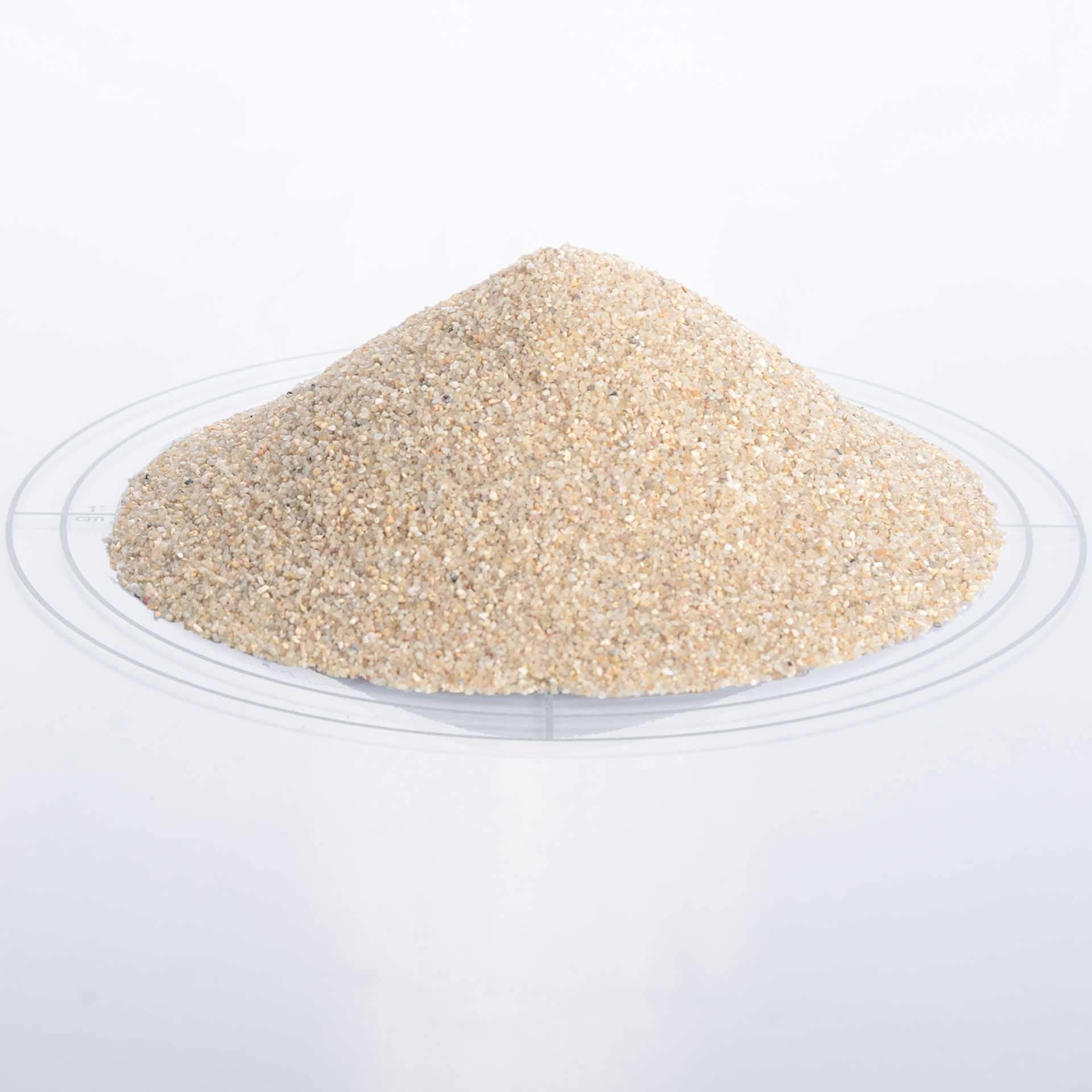 Schicker Mineral Terrariensand beige 25 kg, hochrein, kantengerundet, gewaschen und hocherhitzt, frei von organischen Stoffen, keimfrei, sofort einsetzbar, Terrariumkies (0,5-1,0 mm)