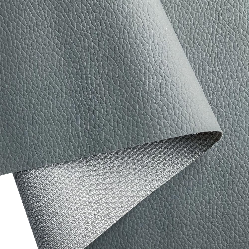 XHT Hochwertiges Kunstleder Meterware, Lederimitat, Wasserdicht, Nähen, Reparatur, Premium Lederstoff (Grau-40 x 160cm)