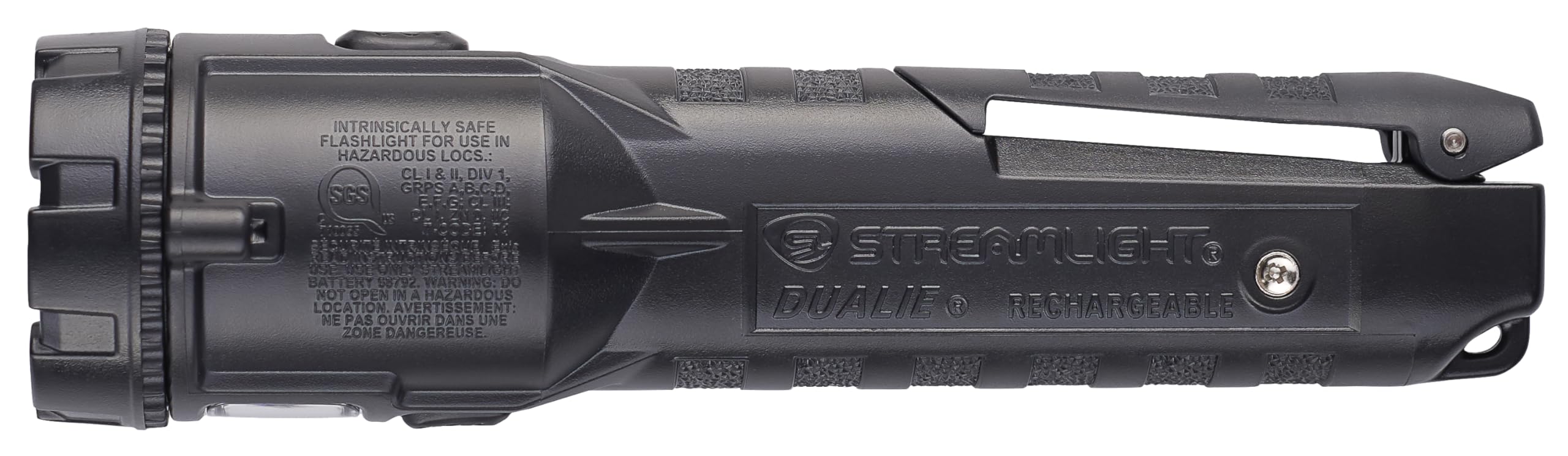 Streamlight 68731 Dualie Linterna recargable intrínsecamente segura de 275 lúmenes, solo luz, color negro