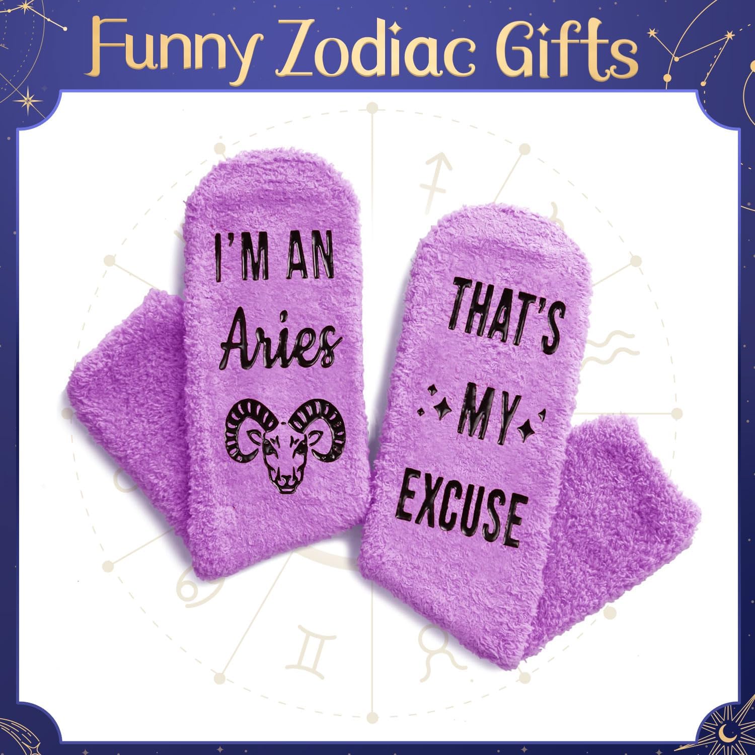 HAPPYPOP Zodiac Gifts - Astrology Constellation Galaxy Horoscope Gifts Socks - Image 5