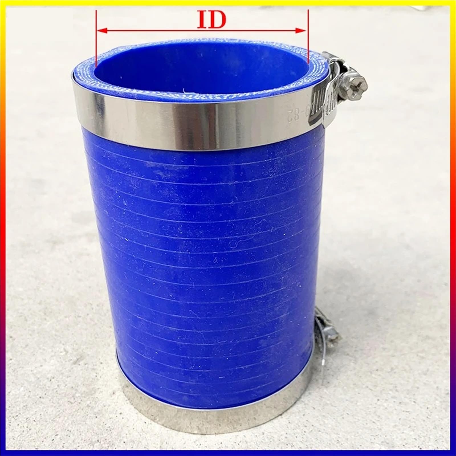 Długość 10 cm prosta silikonowa rura intercoolera wąż chłodziwa wysoka temperatura wysokie ciśnienie turbo wysyła 2 zaciski Wąż silnika(Blue ID55x100mm)