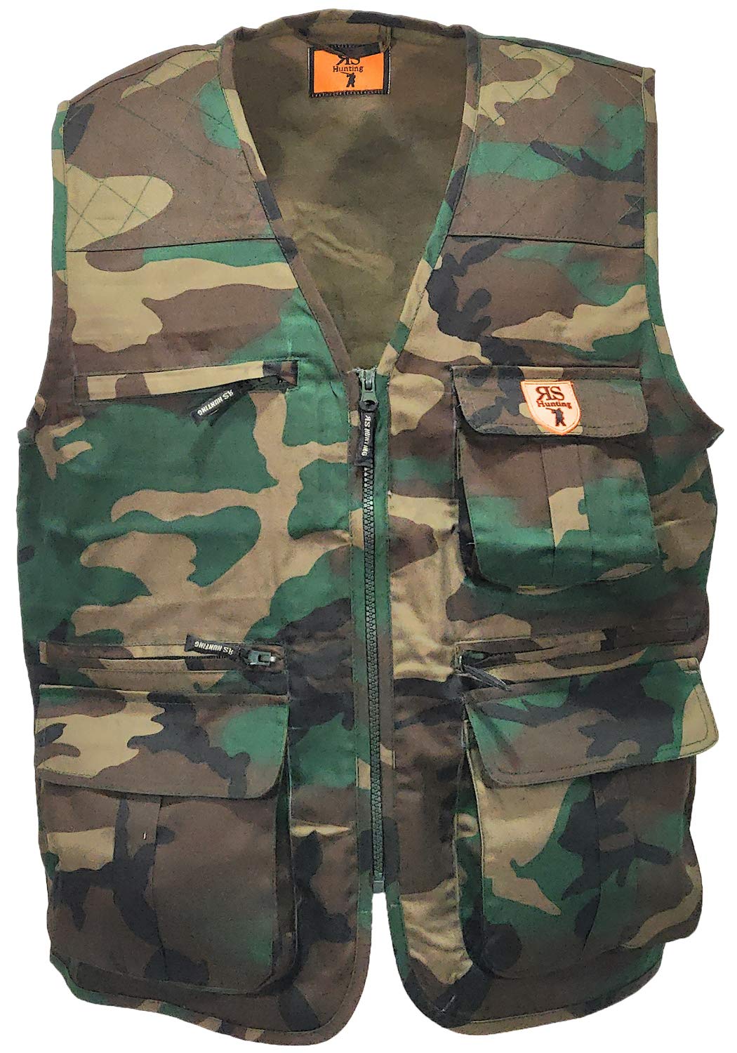 Fratelli ditalia gilet de pêche multi-poches, vert, bleu et camouflage, taille S à 5XL, en coton doublé, poche intérieure avec fermeture éclair, utile pour chasse, pêche, airsoft, temps libre