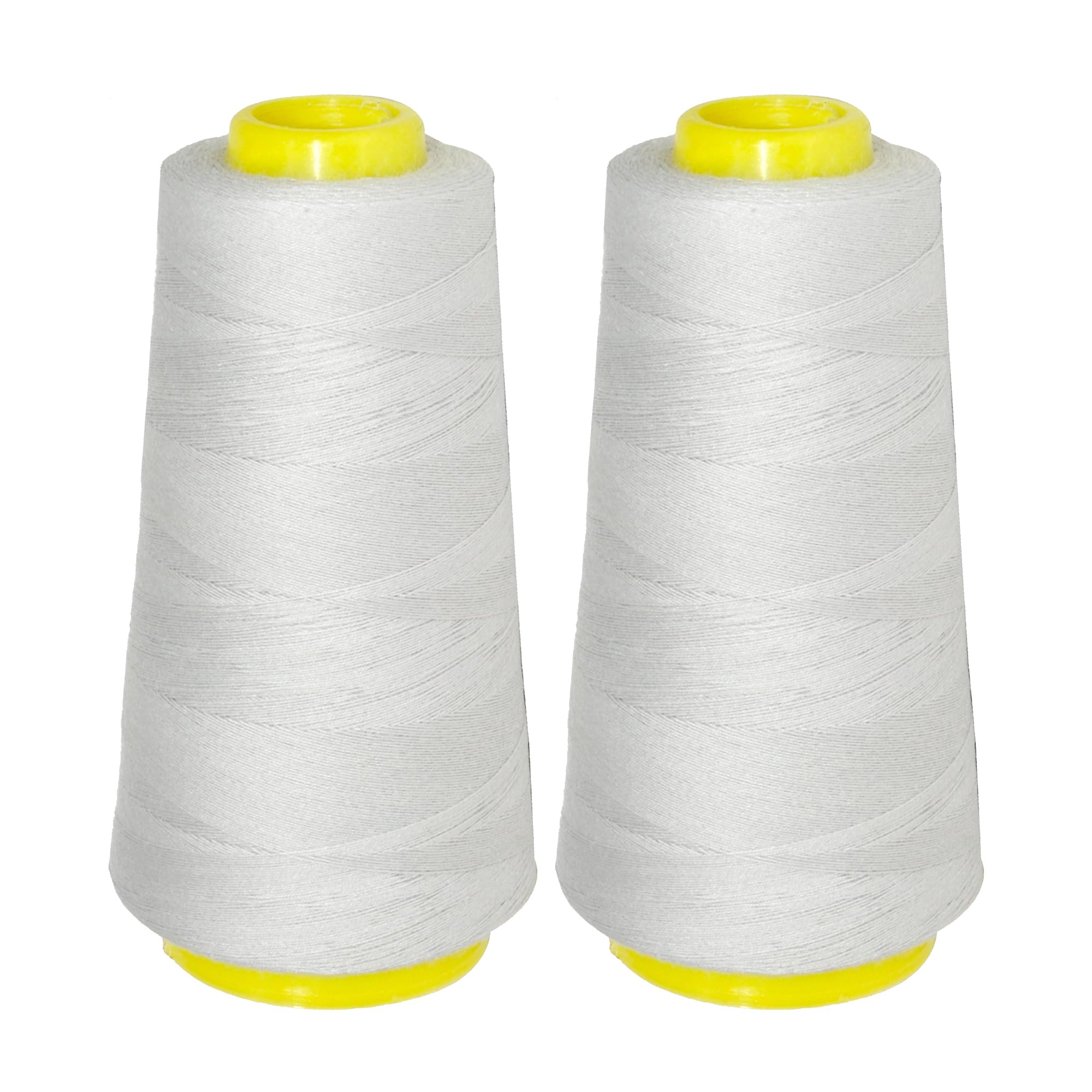 Mandala Crafts Silver Mercerized Cotton Thread Cones for Sewing Quilting