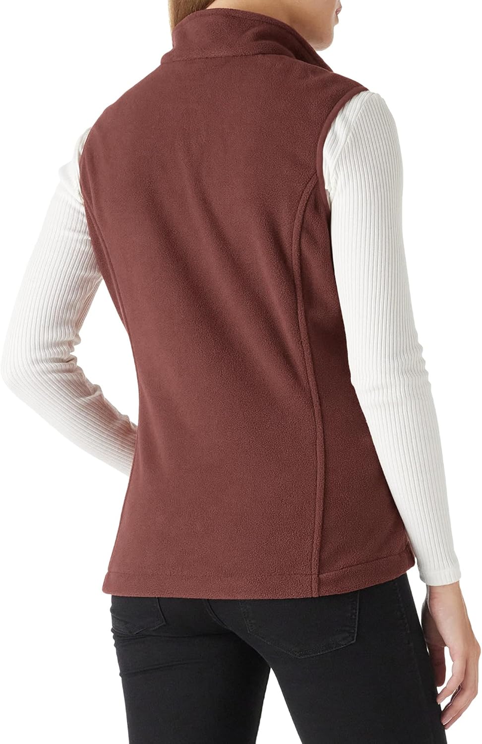 Outdoor Ventures Women's Polar Fleece Zip Vest Outerwear with Pockets,Warm Sleeveless Coat Vest for Fall & Winter - Image 2