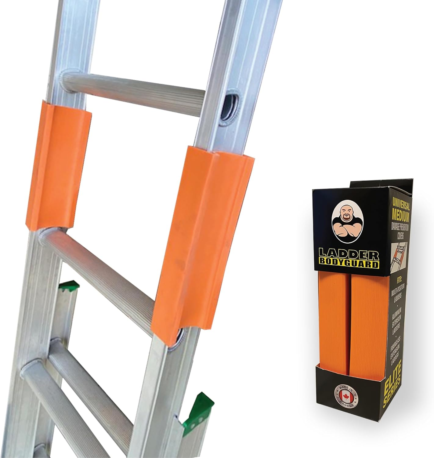LADDER BODYGUARD Ladder Protection Covers for Gutters & Roof, Non-Marring, Prevent Scratches & Dents, Corner Cover | Universal Fit Extension & Multi-Position Ladder Accessory Guards