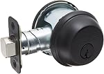 Schlage Lock Company Cylindre unique Deadbolt avec Collins Trim, Matte Black (B60N 622 COL)