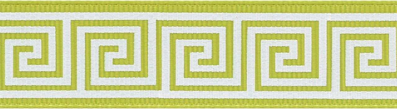 Morex Ribbon 7570.22/25-027 Polyester Greek Keys, 7/8 by 25 yd, Lime