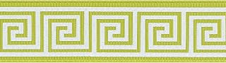 Morex Ribbon 7570.22/25-027 Polyester Greek Keys, 7/8" by 25 yd, Lime