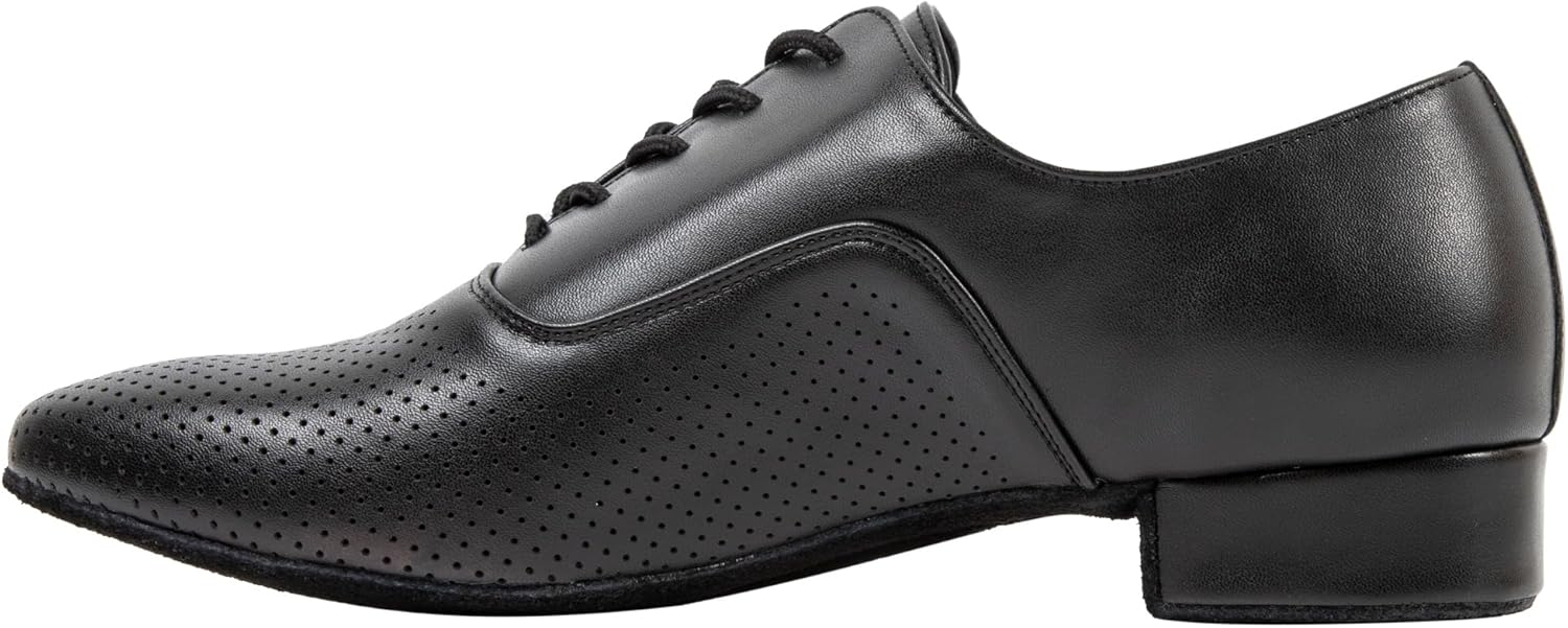 Linodes Breathable Men's Latin Dance Shoes 1 Inch Leather Sole Ballroom Salsa Tango Waltz Character Shoe - Image 2