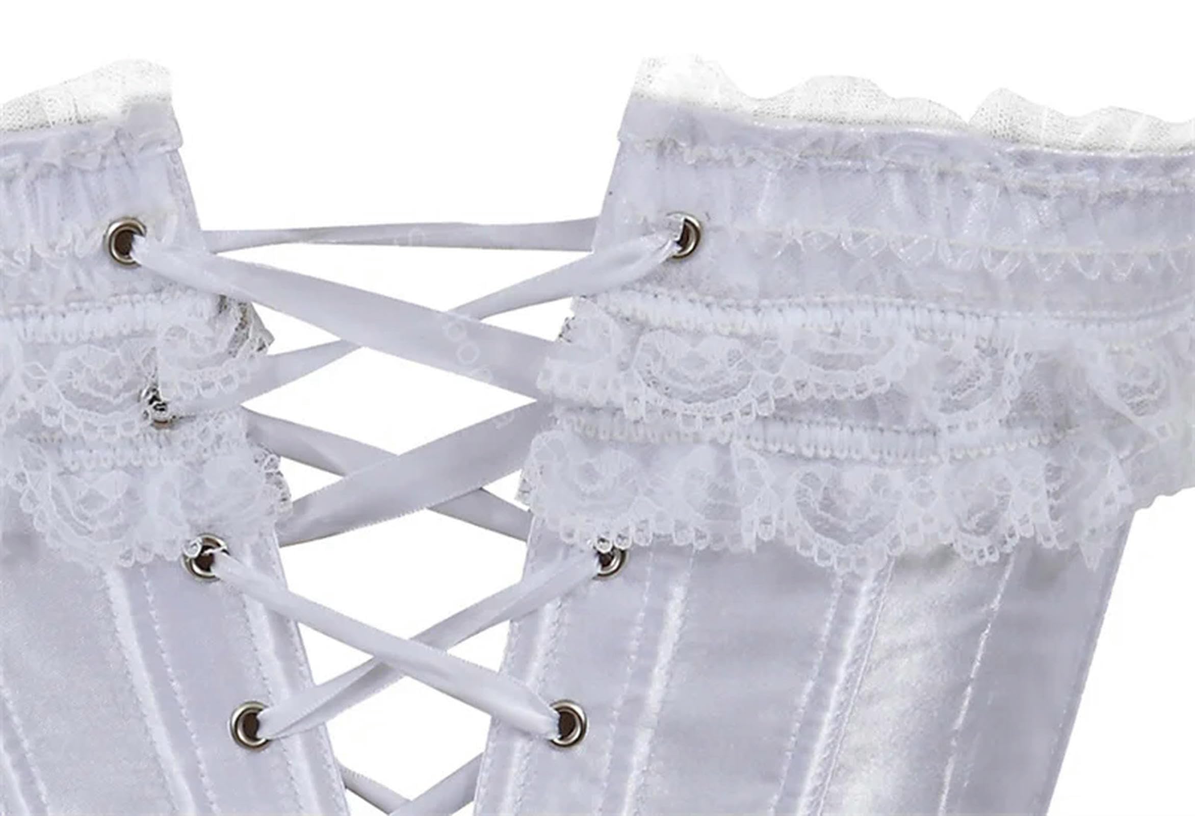 HAAR Top Bustier Aderente Corset Top Bustier Plus Size Overbust Zip Per Le Donne Shaper Gothic Satin Lace Up
