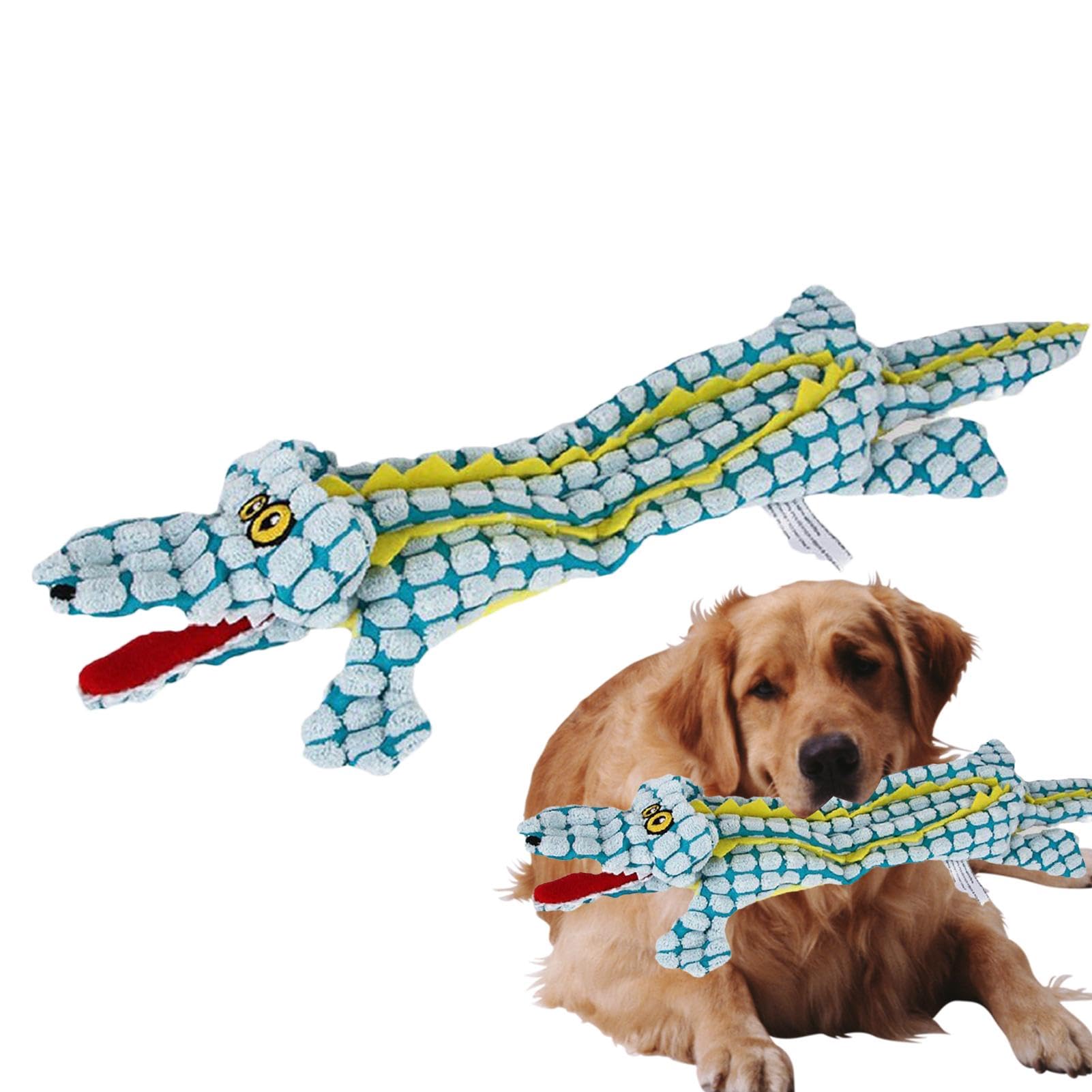 Jouet Couineur Pour Chien Monozoz En Forme De Crocodile - Peluche Robuste Pour Mâcheurs Agressifs
