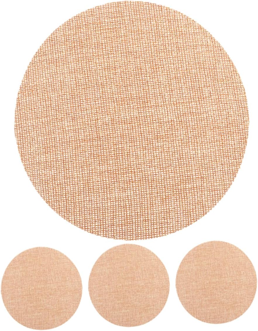 Uonlytech 4pcs Round Fabric Ceiling Lamp Diffusers Covers for Rooms Easy to Install Lampshade Replacement