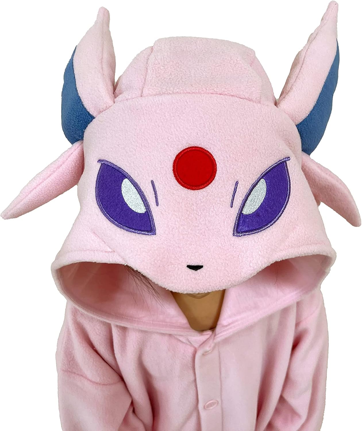 SAZAC Kigurumi - Pokemon - Espeon - Onesie Jumpsuit Halloween Costume -Kids Size (7-9 Year Old)