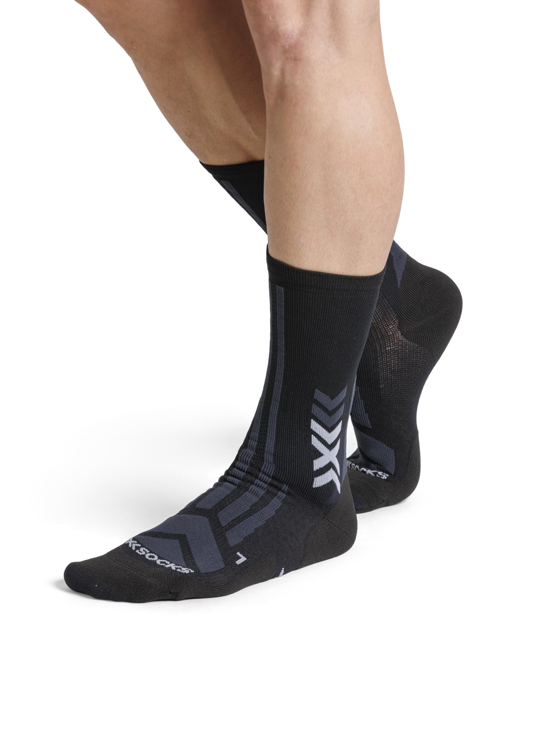 X-Socks Hike Discover Crew - Calzini funzionali di alta gamma per un maggiore comfort, traspirabilità e protezione durante le escursioni prolungate - Salvia/Nero, 39-41