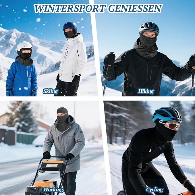 Pasamontañas térmico para invierno para hombres y mujeres miniatura 6