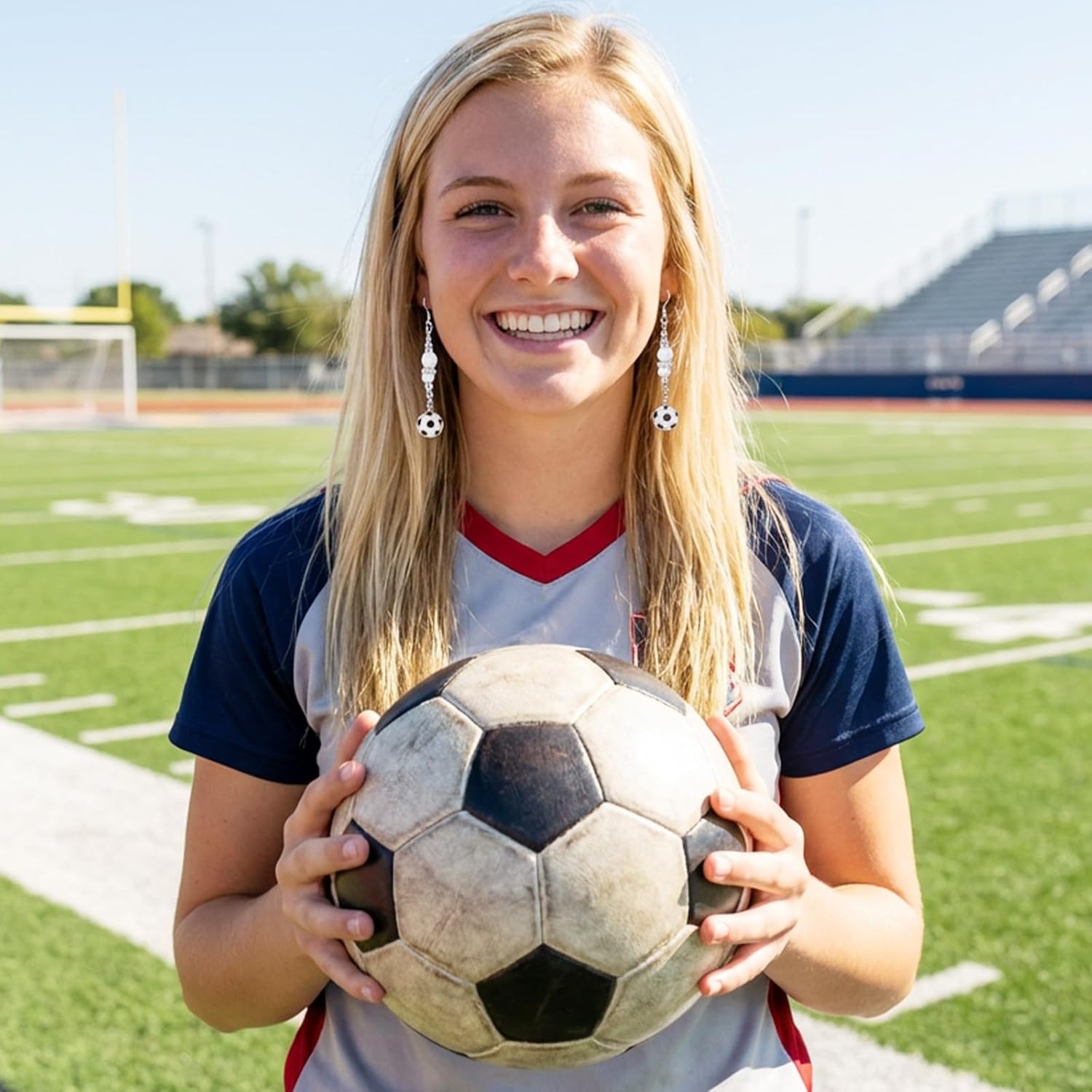 60Pcs Soccer Charms, Enamel Football Charms 16mm Round Ball Pendants Alloy Sport Game Pendants for Jewelry Making DIY Bracelet Necklace Craft Supplies - Image 7