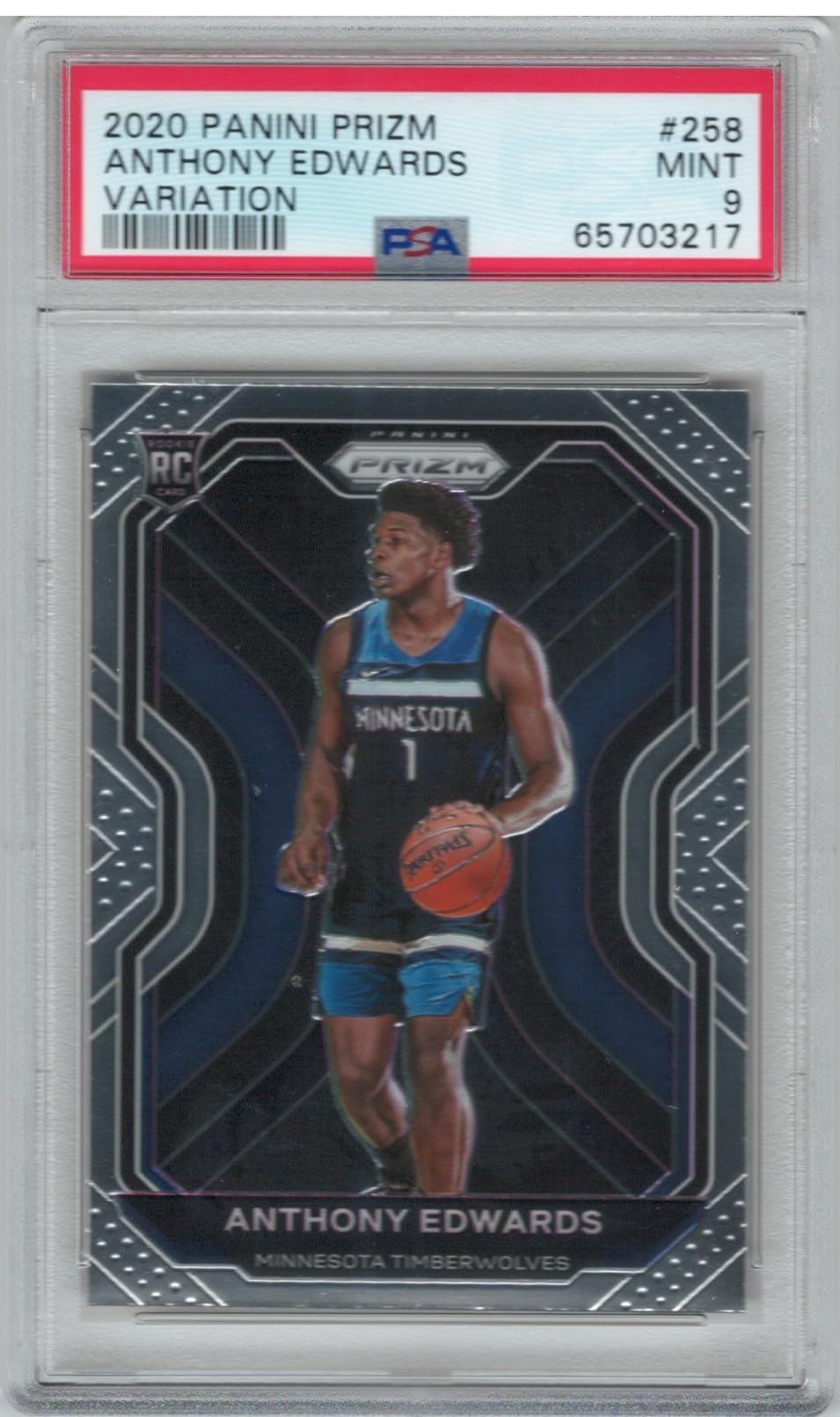 Amazon.com: PSA Mint 9 2020 Panini Prizm Anthony Edwards Variation