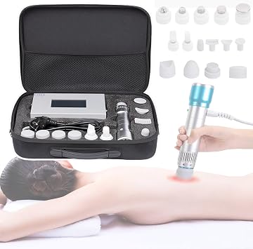 Professional Ed Shock Wave Machine,with 14 Probes,1-16hz Frequency,5250mj Energy,12 Working Modes,5 Levels of Hitting,Shock Wave Therapy Device,Relieve Stress Silver