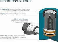 Vista 4 de AMZCNC Gato hidráulico de cilindro de 10 toneladas de un tiempo de 2 pulgadas de carrera, gato de cilindro hidráulico de 10T, gato de elevación