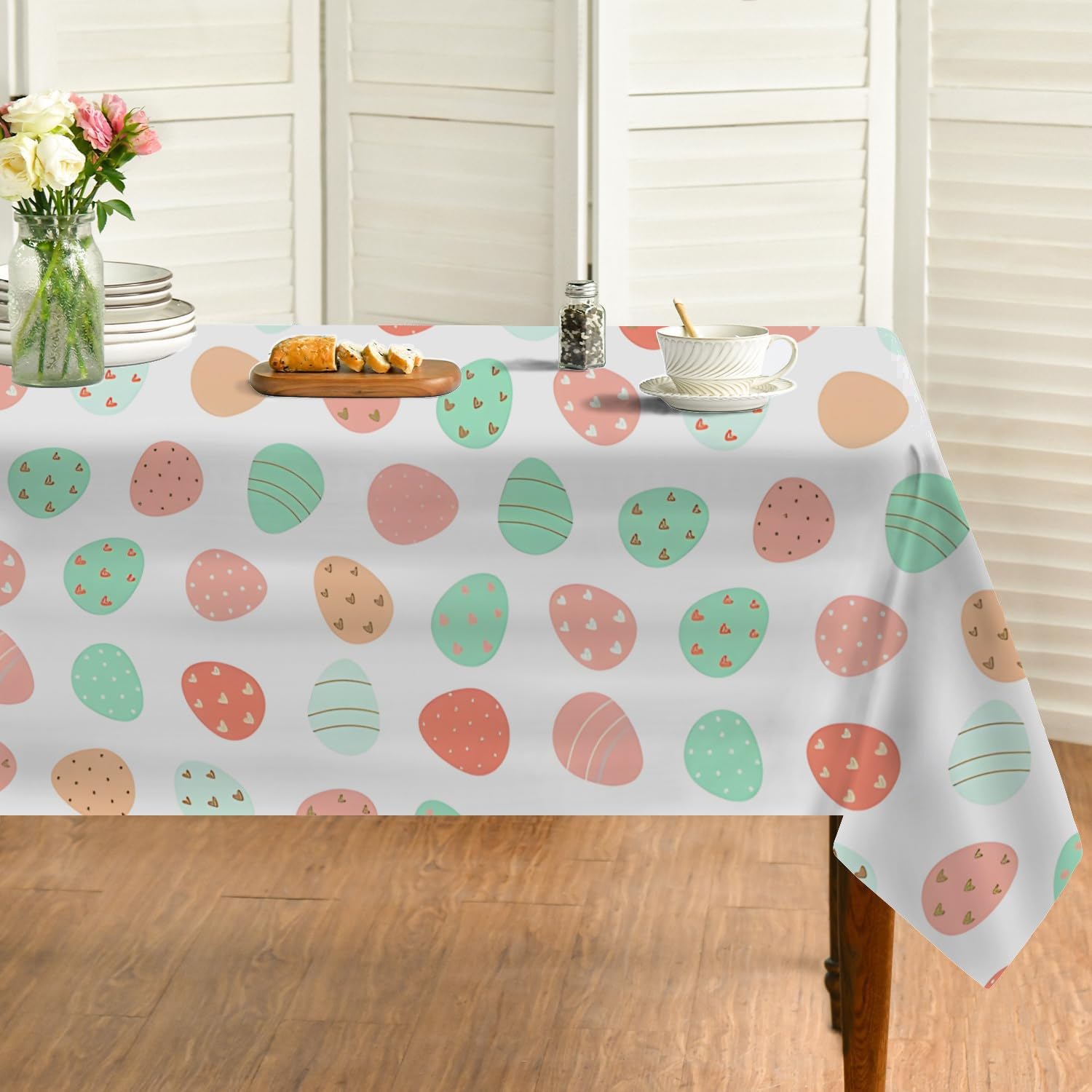 Nappe pour mariage blanche 130x220 cm imperméable et festive contre les taches