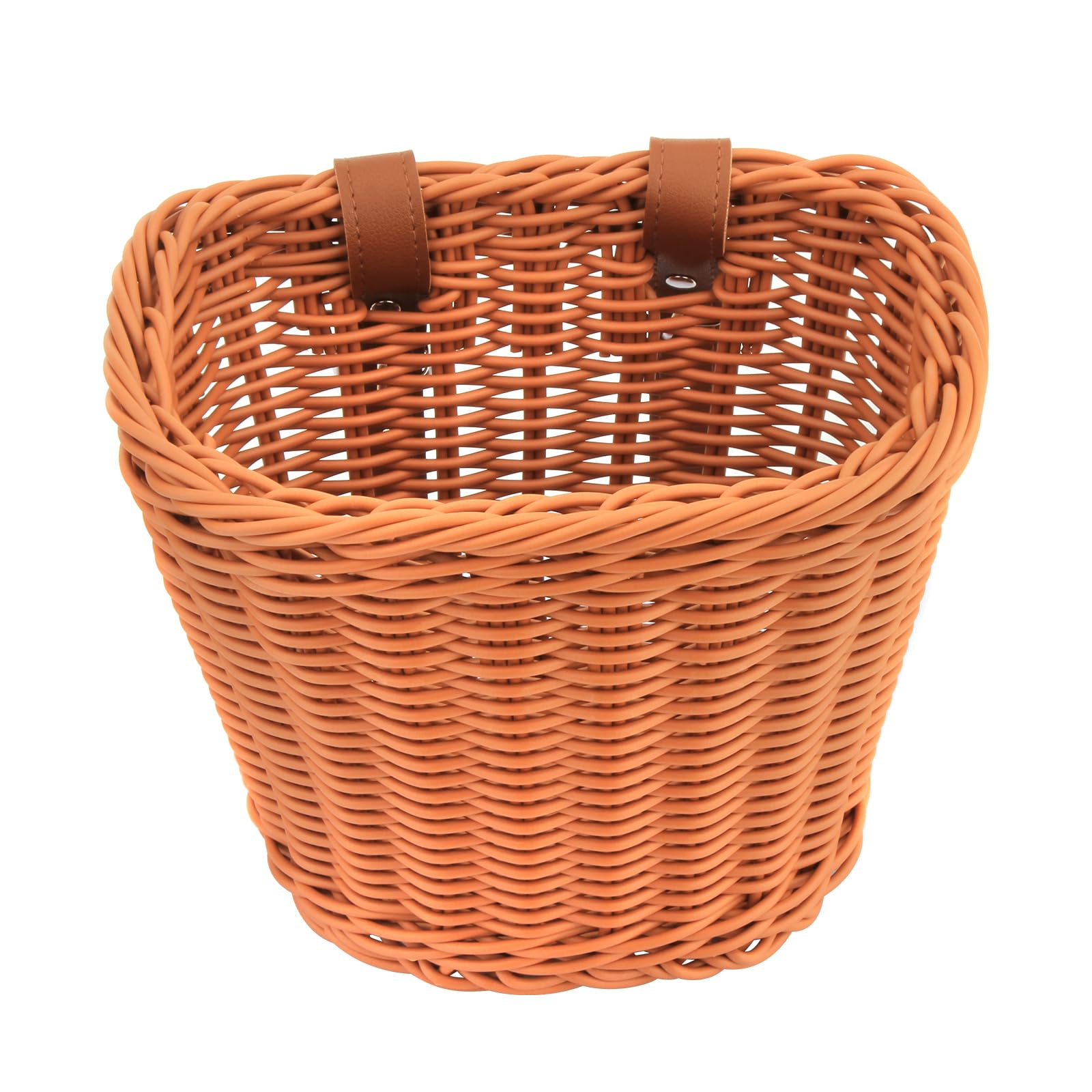 Twilight Garage Bicycle Wicker Basket for Kids Bikes Tricycle, Scooters, Brown, Polypropylene, Handlebar Mount