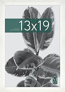 MCS Studio Gallery 13x19 Picture Frame White Woodgrain, Rectangle Photo Frame for Photos, Posters & Art Prints (1-Pack)