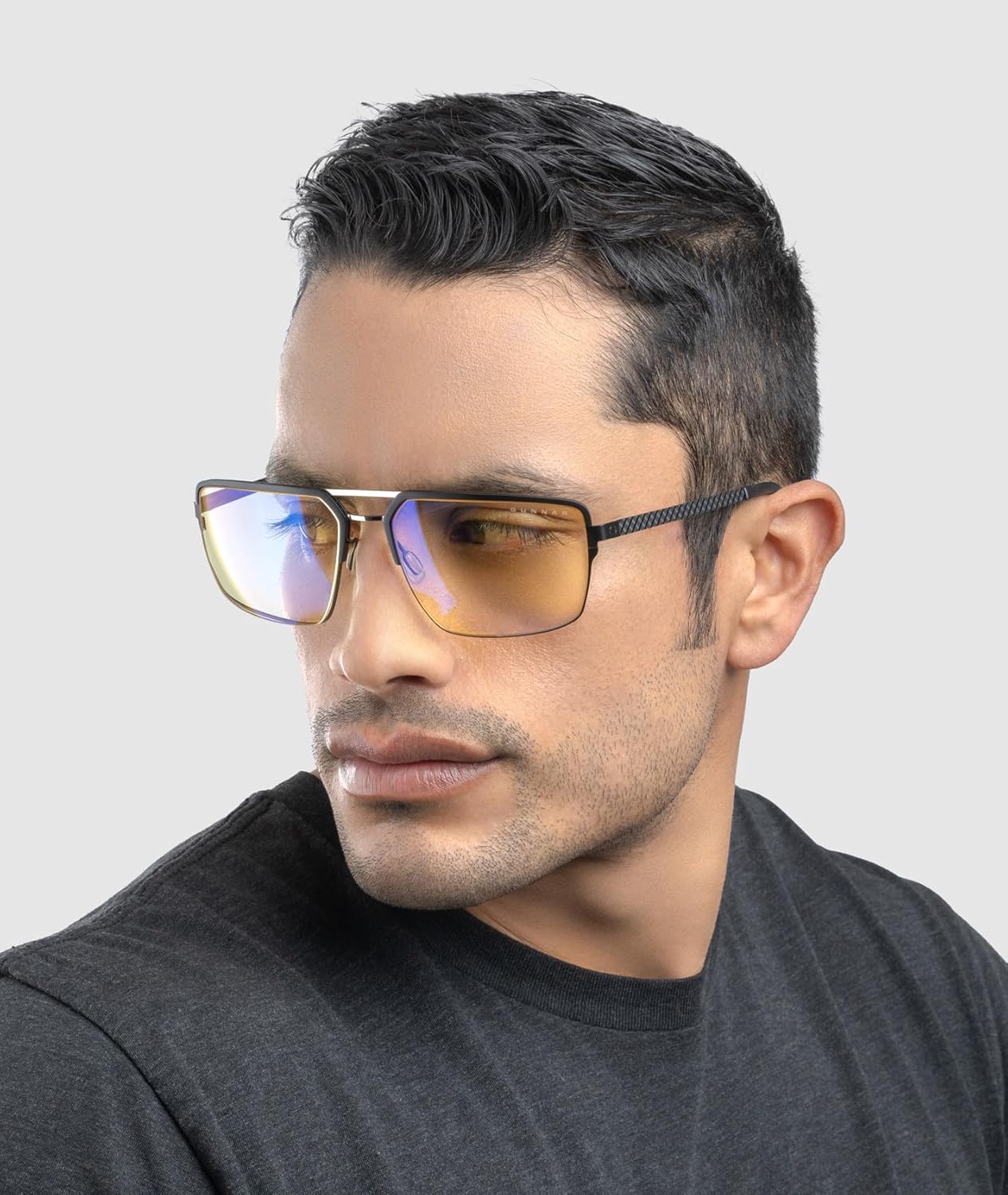 GUNNAR Pinnacles Computer & Gaming Glasses – Clear Pro 20 Lens, Navigator Frame with Magnesium-Aluminum & Stainless Steel, Blue Light Blocking Eyewear with UV & Anti-Glare Protection