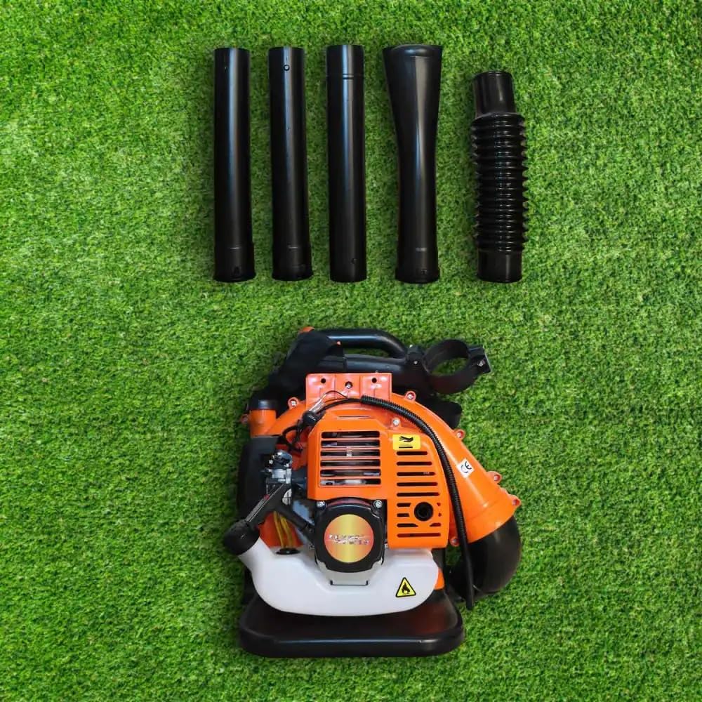 Soffiatore A Scoppio 43cc A Zaino Per Foglie E Detriti Motore 2 Tempi 1,25kW Portata Aria 720 m³/h Serbatoio 1,2L Leggero Per Giardino Parchi Viali E Aree Esterne