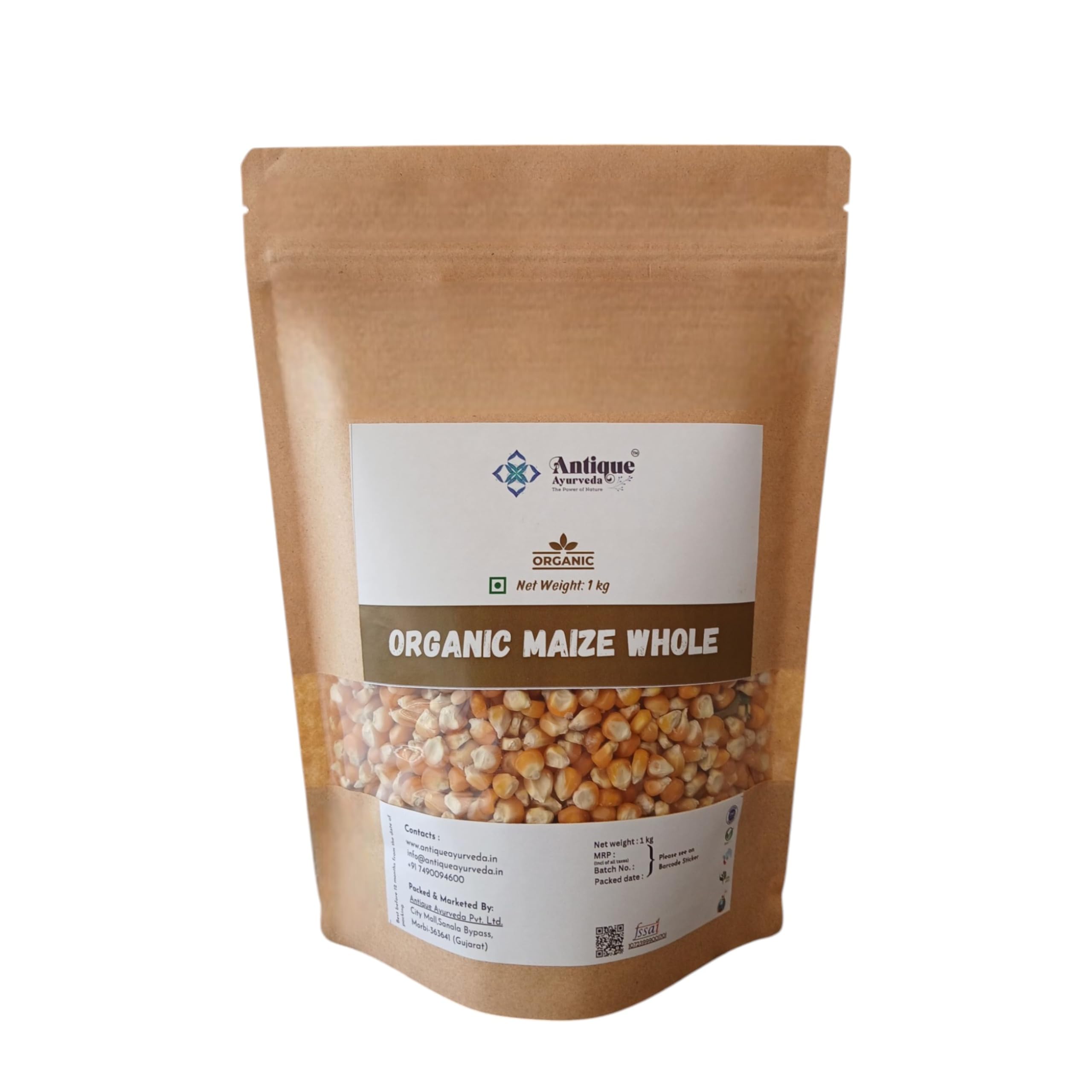 ANTIQUE AYURVEDA Organic Maize (Makki) – Whole and Naturally Grown Corn, Ideal for Preparing Traditional Dishes Like Makki Roti (1kg)-picture-23