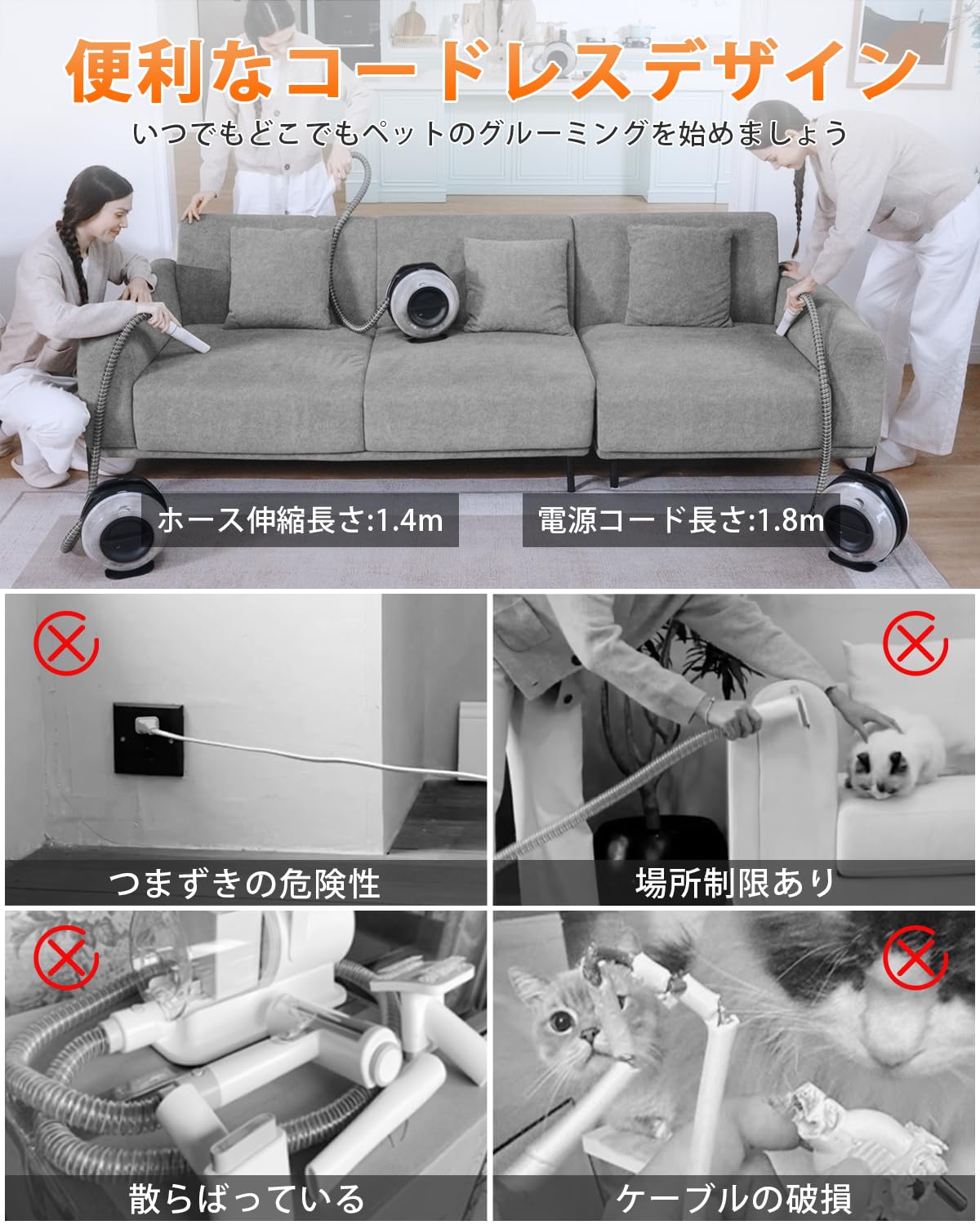 Amazon.co.jp: Petaboo 犬 猫 ペット用バリカン 5 in 1 グルーミング