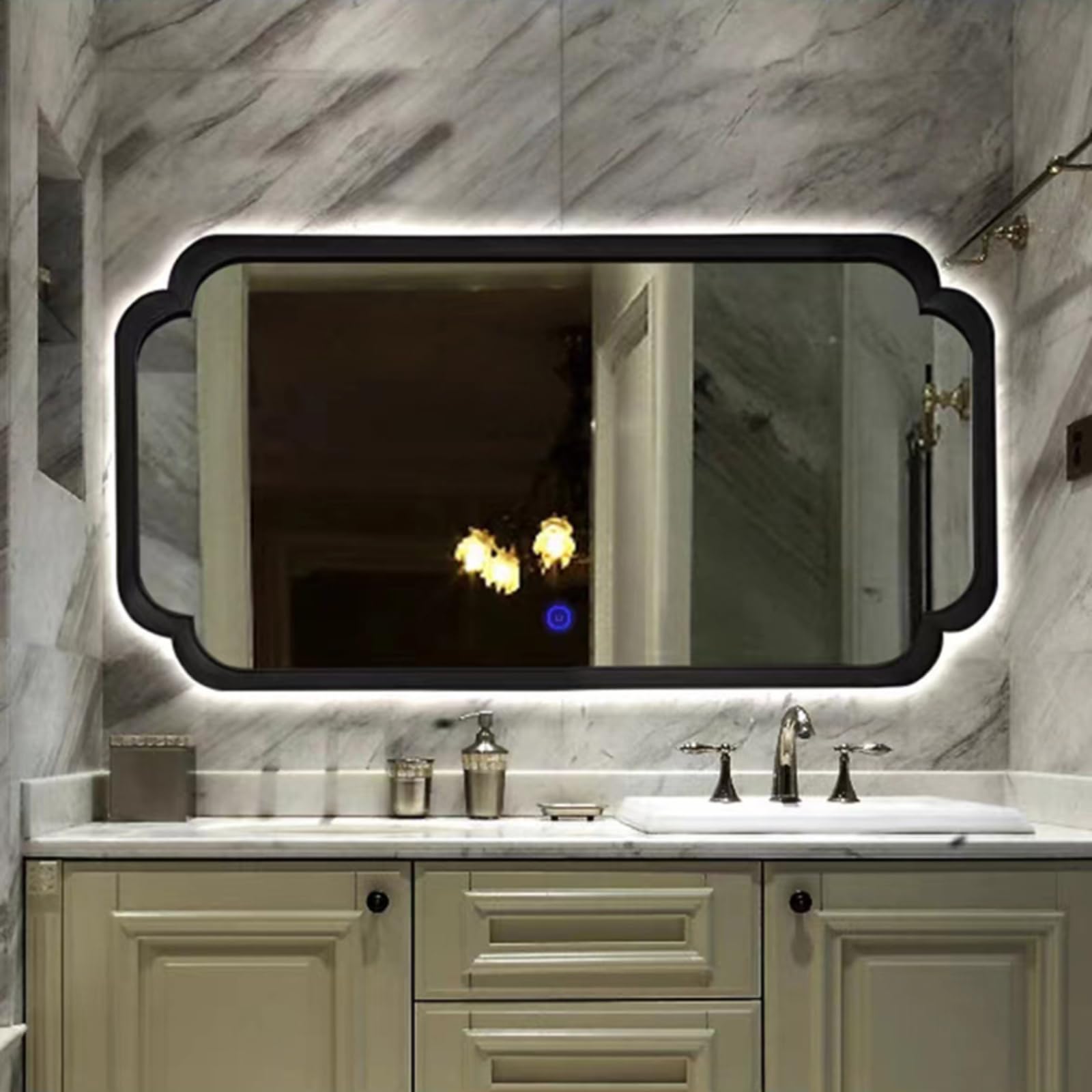 Specchio Espejo de baño Retro, tocador francés, Espejo Decorativo B-50 * 80